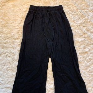 Oak + Fort Linen Drawstring Wide Leg Pants